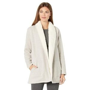 L.L. Bean Size Small 1912 Fleece Lined Cardigan In Oatmeal Heather